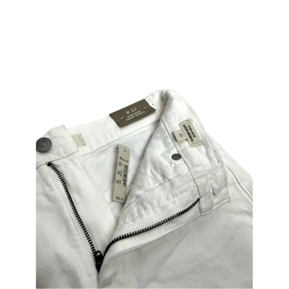 NWT! Madewell High-Rise Denim Shorts in Tile‎ White SIZE-23